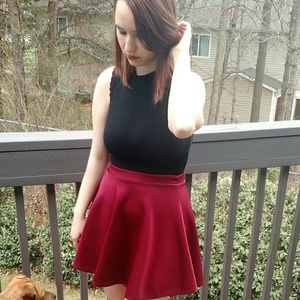 Maroon skater skirt